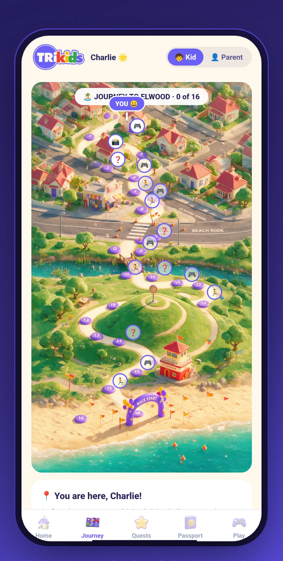 Journey to Elwood adventure map