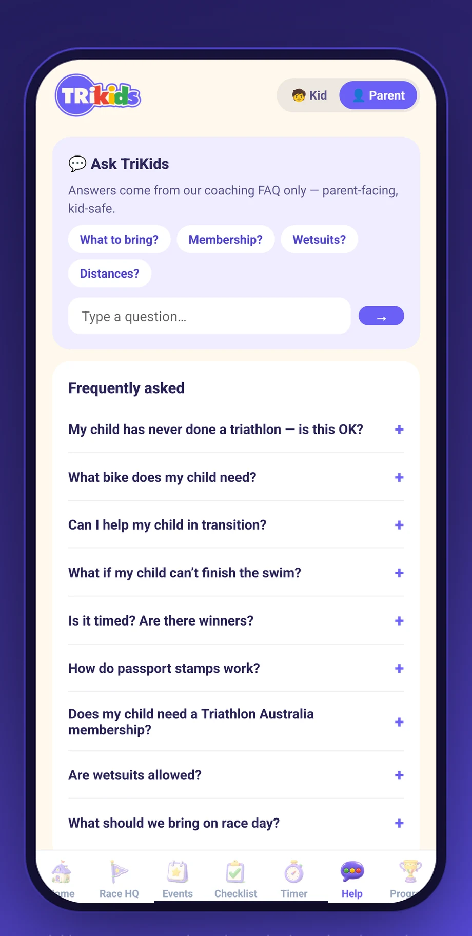 Ask TriKids: answers from the coaching FAQ