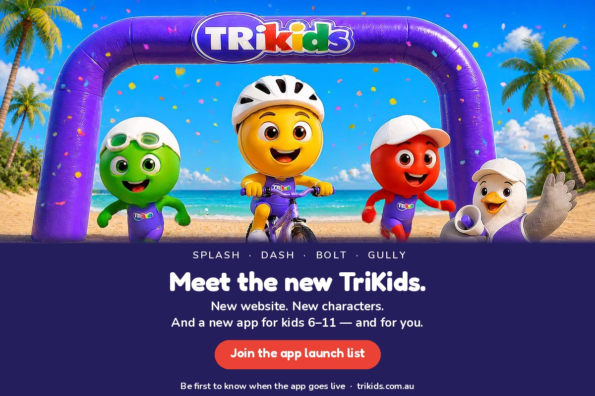 Splash, Bolt, Dash and Gully, the TriKids app crew